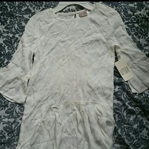 CUTE GIRL'S CRB LONG LINE FLUTTED TOP